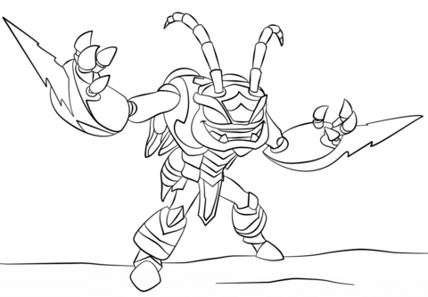 Skylanders Giants Swarm Coloring Page